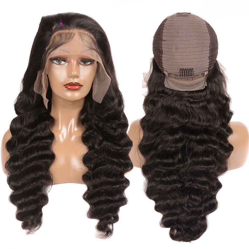 Human Hair Loose Deep Lace Frontal Wigs 13X4 Headgear