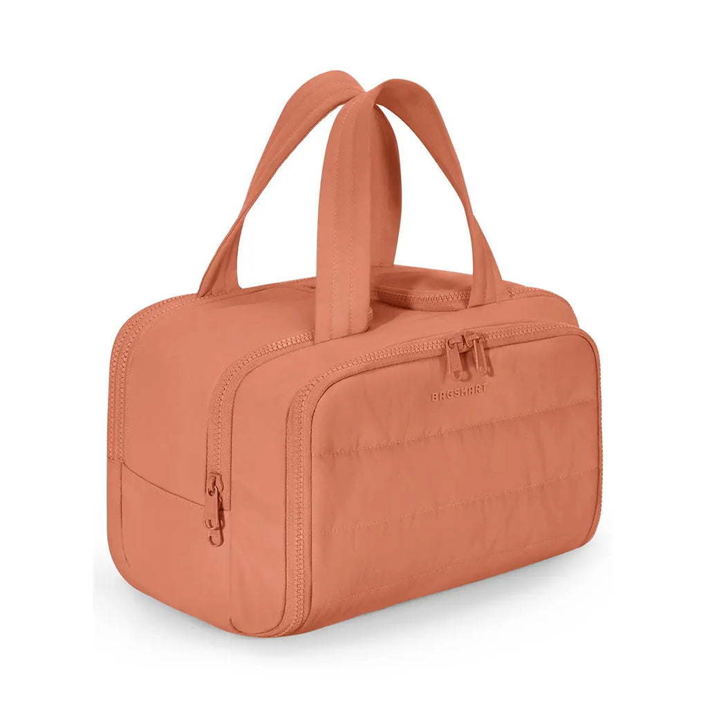 BAGSMART Crush 4-In-1 Puffy Multi-Functional Travel Toiletry Bag for Women Large Capacity Organizer with Handle for Accessories Essentials Toiletries Makeup Organizer Storage Bag Brush Pouch Travel Essentials Tiktokshopsummersale