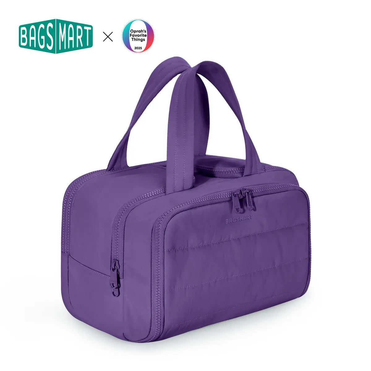 BAGSMART Crush 4-In-1 Puffy Multi-Functional Travel Toiletry Bag for Women Large Capacity Organizer with Handle for Accessories Essentials Toiletries Makeup Organizer Storage Bag Brush Pouch Travel Essentials Tiktokshopsummersale