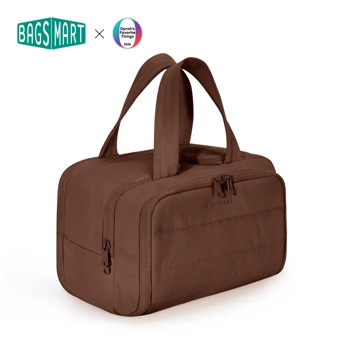BAGSMART Crush 4-In-1 Puffy Multi-Functional Travel Toiletry Bag for Women Large Capacity Organizer with Handle for Accessories Essentials Toiletries Makeup Organizer Storage Bag Brush Pouch Travel Essentials Tiktokshopsummersale