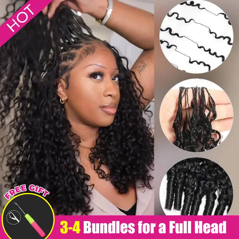 【Flash Sale】Isee HAIR Human Hair Crochet Hair Extensions – Miracle Knots Pre-Separated Crochet Braids, Knotless Boho Braids, Mermaid Braids, Goddess Braids, Burmese Curly, Kinky Curly, Water Wave, Vacation Hair & Beach Essentials#Summerwins #Summerhair