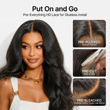 LUVME Kinky Body Wave Glueless Wig Natural Salon Blowout 7X6 Closure HD Pre-Cut Lace All-Day Comfort™ Partingmax #Tiktokshopbacktoschool #Sohochic