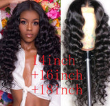 Human Hair Loose Deep Lace Frontal Wigs 13X4 Headgear
