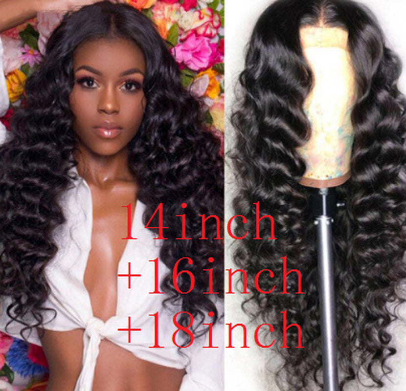 Human Hair Loose Deep Lace Frontal Wigs 13X4 Headgear