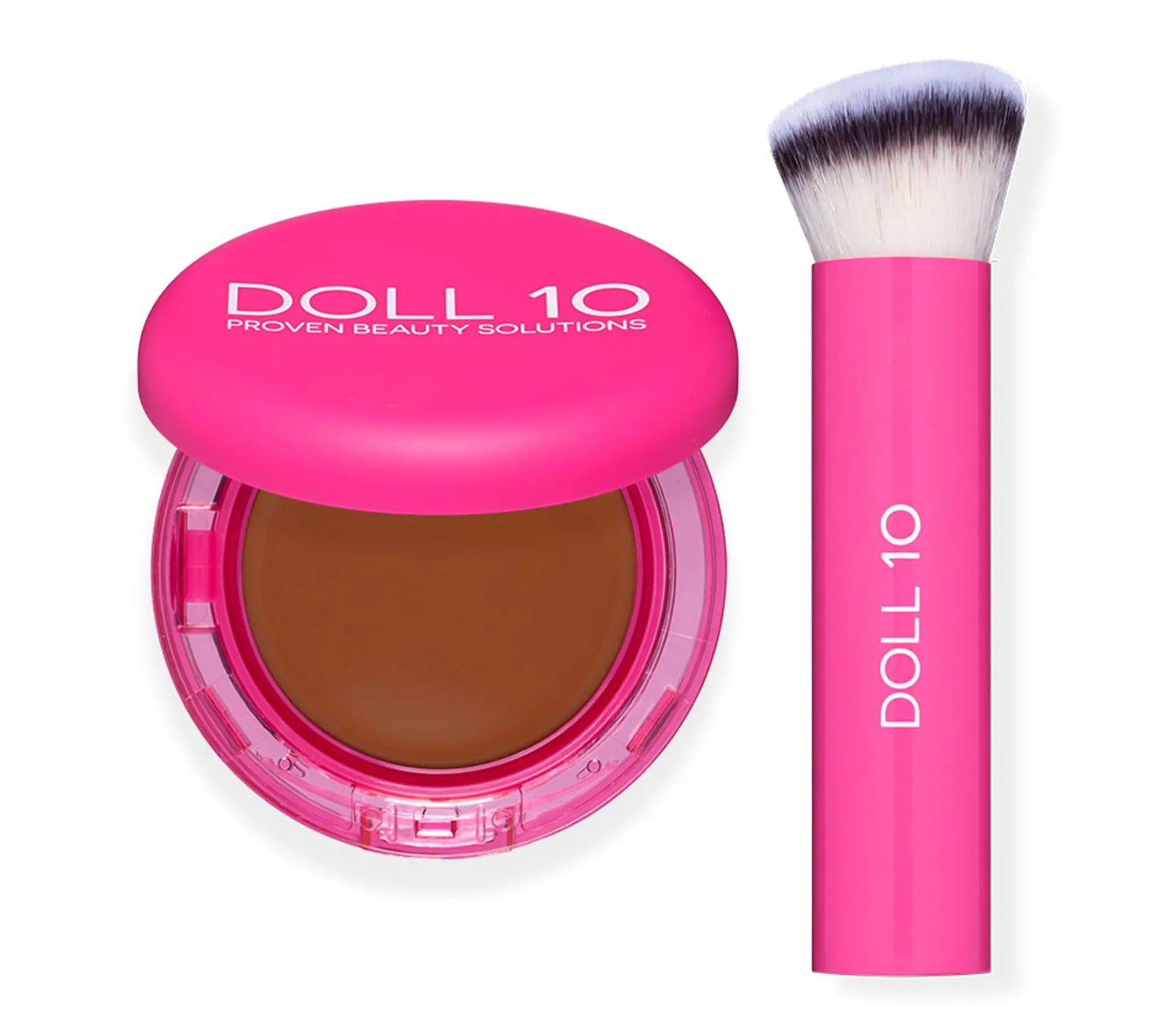 Doll 10 Peptide Bounce Balm Foundation with Brush