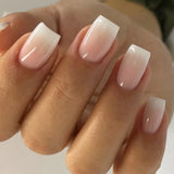 Milky White Press on Nails | Curvlife Nail | 30Pcs | Glossy Natural Finish | Easy Apply, Comfortable & Durable | Daily, Business & Elegant Nail Art | Summervibes